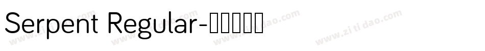Serpent Regular字体转换